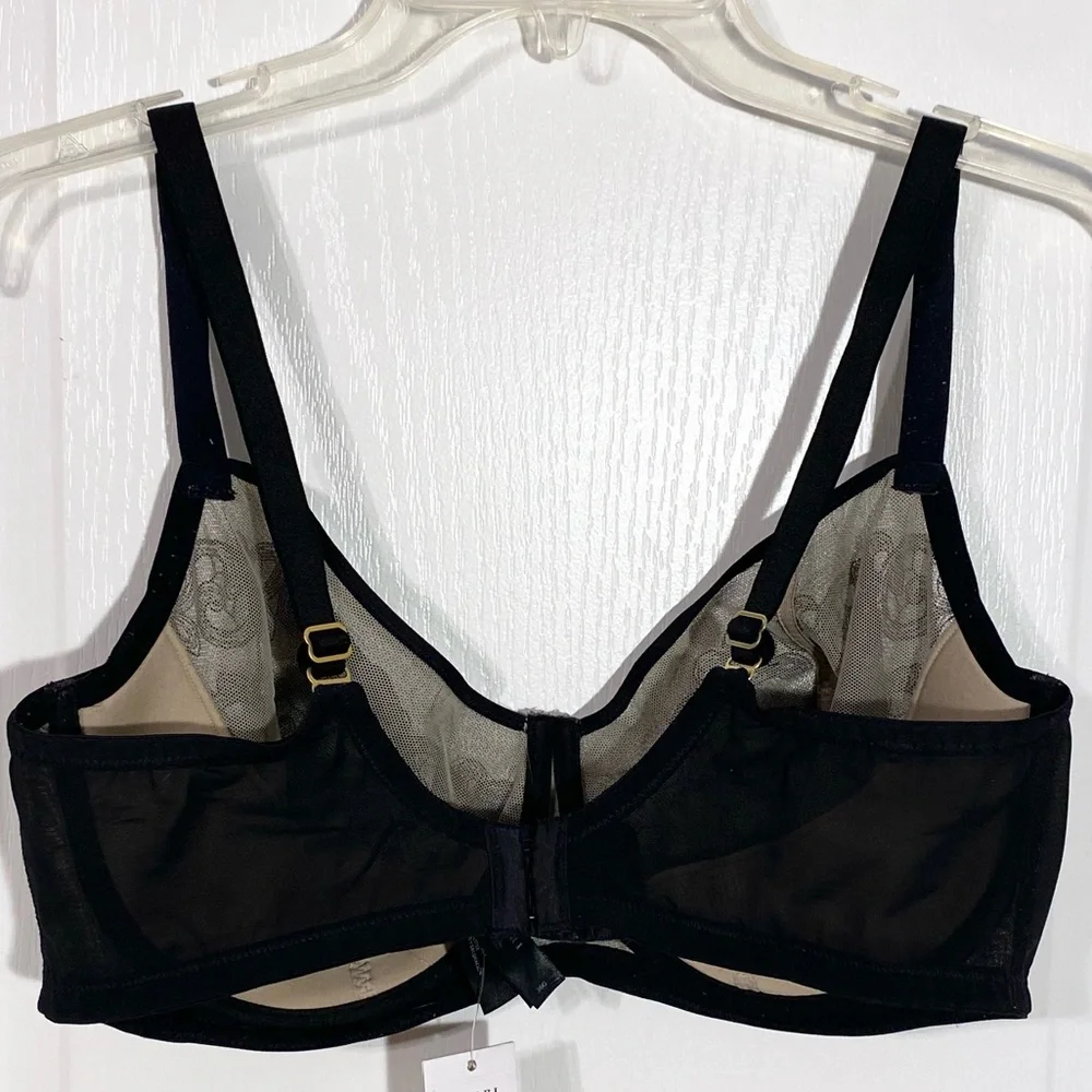 NATORI True Decadence Full Figure Cut And Sew Bra in Black / Café 36G - Picture 5 of 8